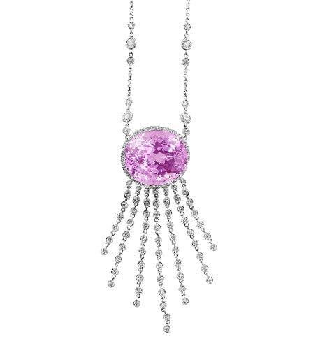 Diamond Kunzite Necklace