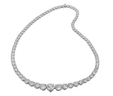 50ct Graduated Riviera Diamond Platinum Necklace