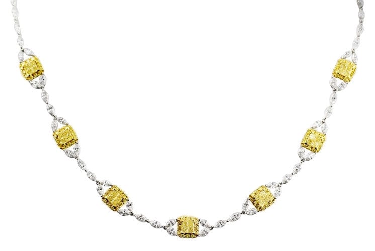 Elegant Yellow Diamond Necklace