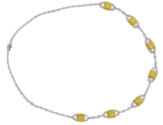 Elegant Yellow Diamond Necklace