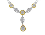 Yellow and White Diamond Detachable Drop Necklace