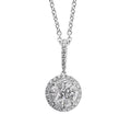 White Gold Round Diamond Pendant Necklace