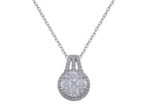 Round White Gold Diamond Pendant