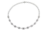 Round Baguette Diamond Necklace