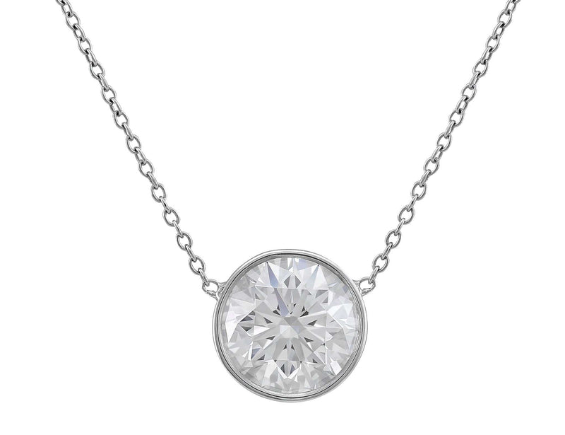 18kt White Gold Riviera Solitaire Diamond Necklace