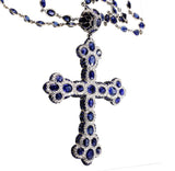Diamond Sapphire Cross Necklace