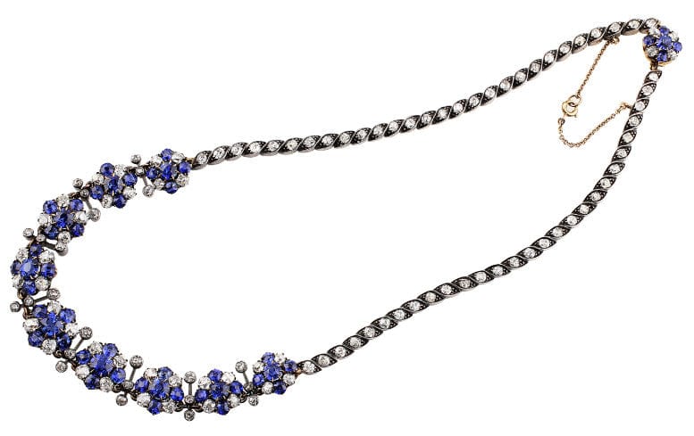 Antique Kashmir Sapphire Necklace
