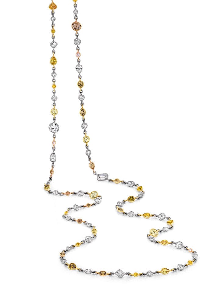 Multicolored Diamond Necklace