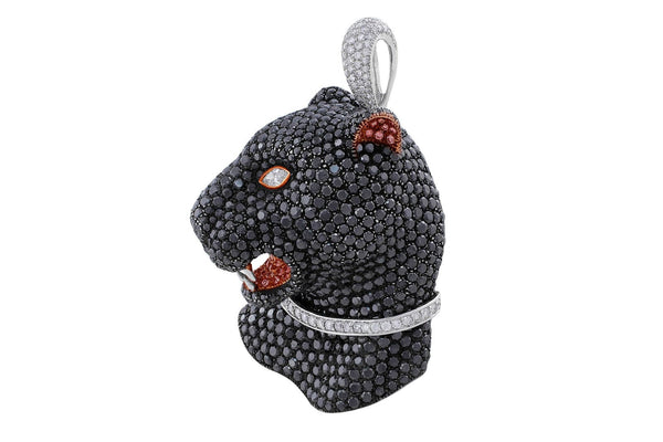 Salavetti Black Diamond Panthere Pendant