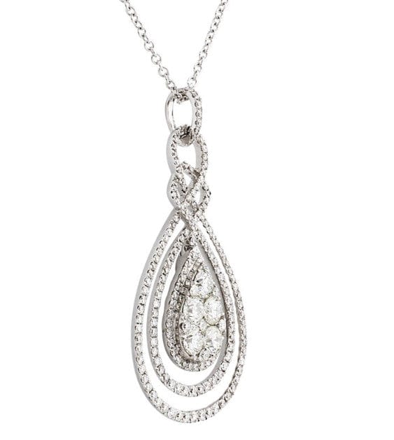 Diamond Pear Pendant Chain