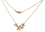 Rose Gold and Diamond Flower Necklace