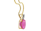 Estate Pink Tourmaline Solitaire Pendant