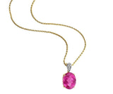 Estate Pink Tourmaline Solitaire Pendant
