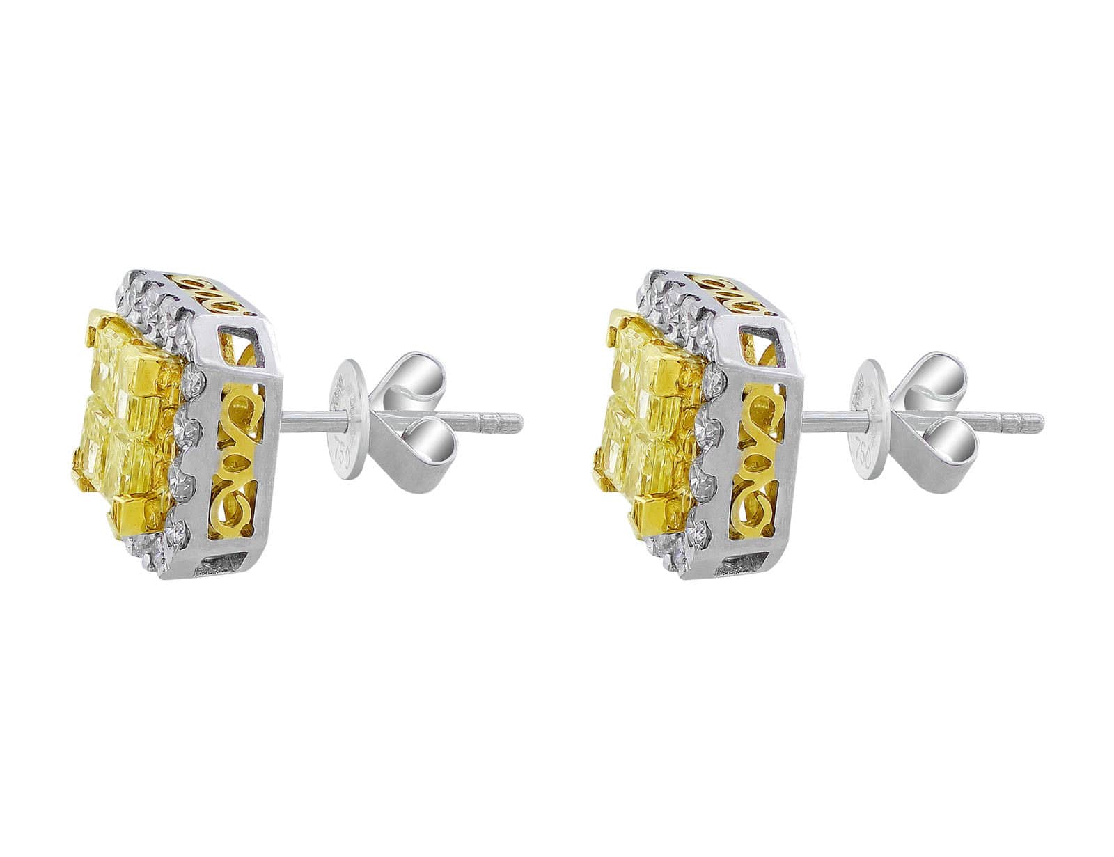 Filigree diamond earrings hot sale