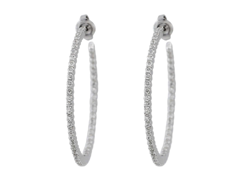 1.94ct Diamond Hoop Earrings