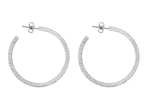 1.94ct Diamond Hoop Earrings