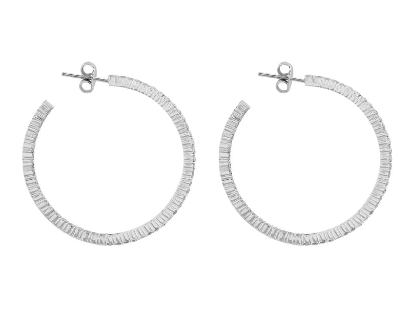 1.94ct Diamond Hoop Earrings