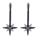 Stephen Webster 18kt White Gold Black Diamond Cross Earrings