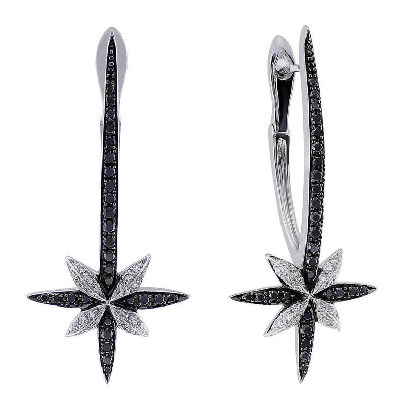 Shuriken Four-Point Star Diamond Stud Earrings – Crowned & Co