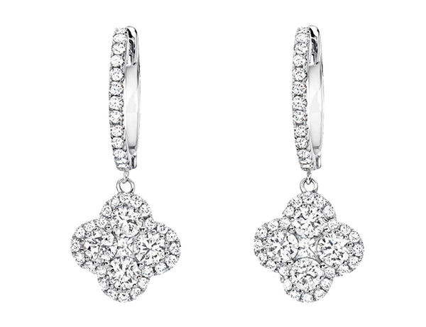 Quatrefoil Diamond Earrings