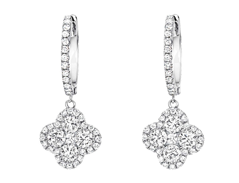 Quatrefoil Diamond Earrings