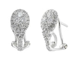 Diamond Teardrop Lever Back Earrings