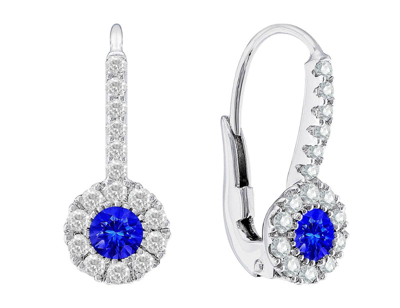 Sapphire & Diamond Drop Earrings