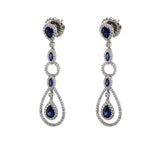 Estate Sapphire Diamond Earrings