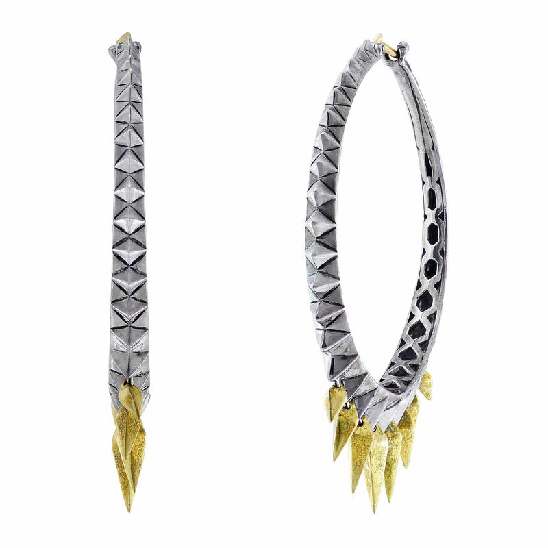 Stephen Webster Studded Spike Hoop Earrings