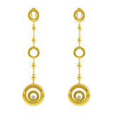 Gold Circles Diamond Earrings