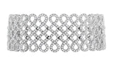 Wide White Gold Diamond Bracelet