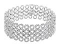 Wide White Gold Diamond Bracelet