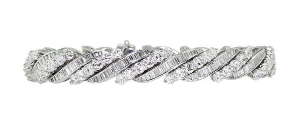 Estate Swiss Made Platinum Diamond Bracelet