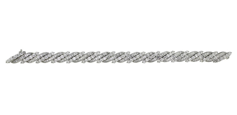 Estate Swiss Made Platinum Diamond Bracelet