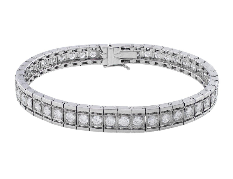 Estate Platinum Diamond Tennis Bracelet