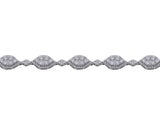 18k White Gold Diamond Marquise-Shaped Bracelet