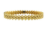 Estate Fancy Yellow Princess Cut Diamond Bracelet