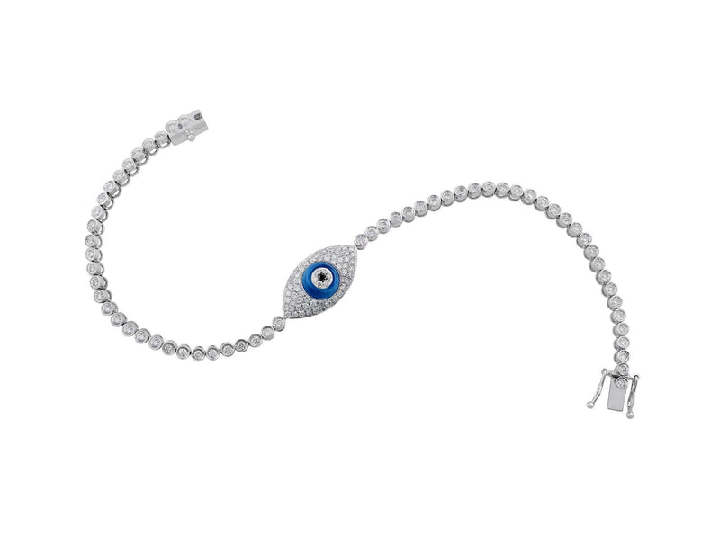 Evil Eye Pavé Diamond Bracelet