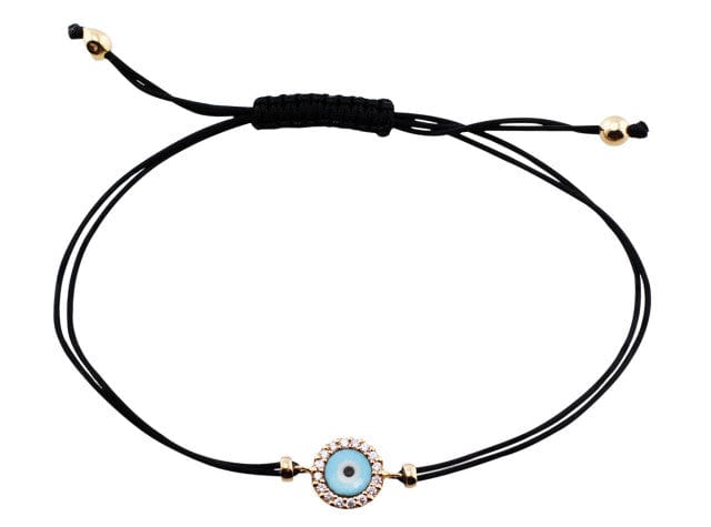 Rose Gold Diamond Evil Eye Bracelet