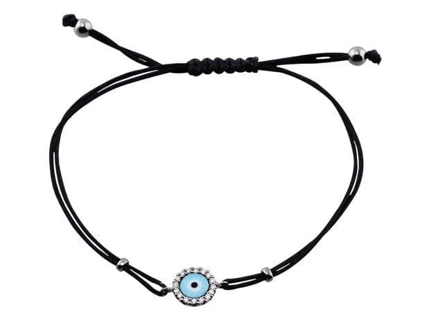 White Gold Diamond Evil Eye Bracelet