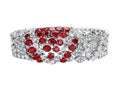 Exquisite 1960's Burma Unheated Ruby and Diamond Bracelet in 18kt White Gold