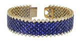 Invisible Set Sapphire Diamond Bracelet