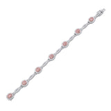 18k White Gold 3.46ctw Pink and White Diamond Bracelet