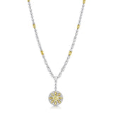 Rivière Platinum 18K Gold Fancy Yellow Diamond Sunburst, GIA Certified