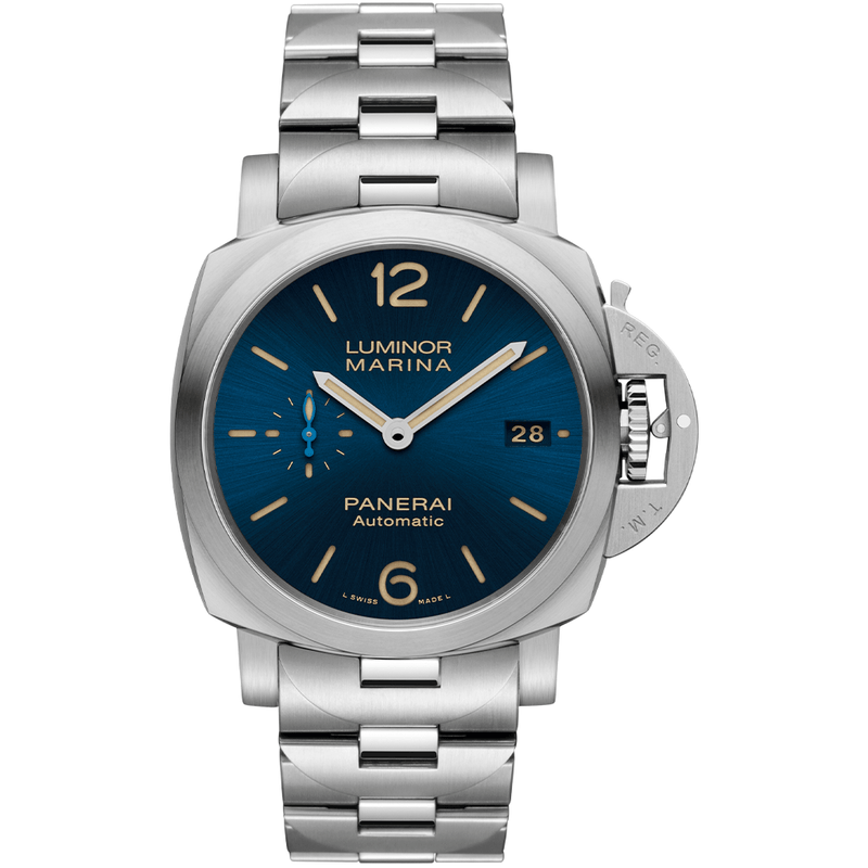 Luminor Marina Blue Dial 42MM PAM01028 CJ Charles Jewelers