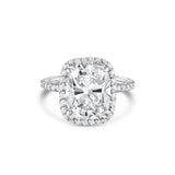 Platinum 5ct Cushion Cut Diamond Ring