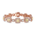 18K Rose Gold Yellow Diamond Bracelet - GIA CERTIFIED