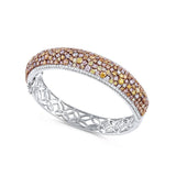 18k White Gold 8.25ctw Natural Fancy Multicolor Diamond Bracelet