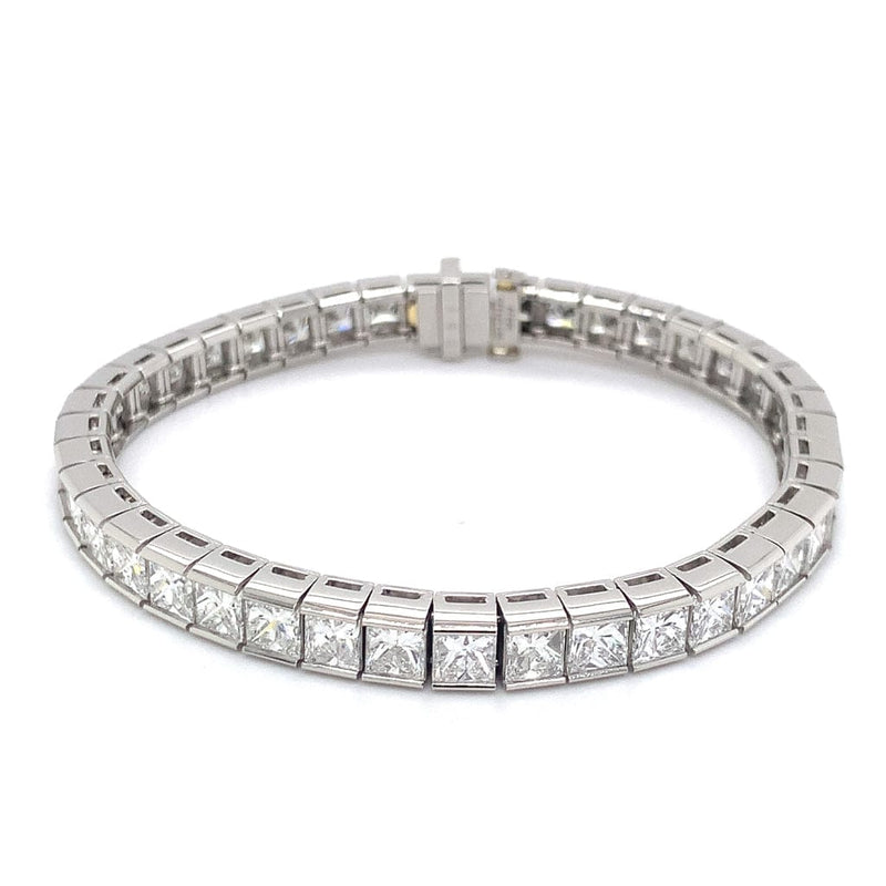 Tiffany & Co. Platinum Princess Cut Diamond Line Bracelet