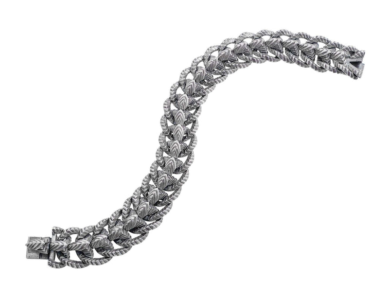 Stephen Webster Sterling Silver Engraved Rams Spine Bracelet